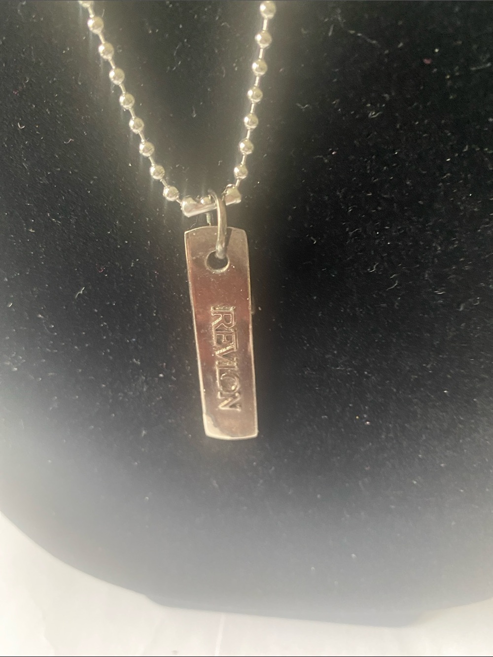 Revlon Silver-Tone Vertical Bar Pendant Necklace